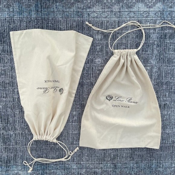 Loro Piana Open Walk Dust Bags Draw String Storage Bag Cotton Bag Made in Italy - Picture 12 of 12